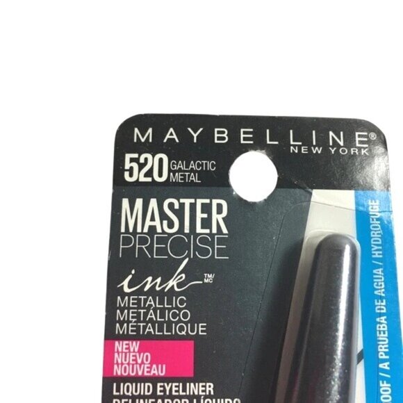 Maybelline Eyeliner Master Precise Waterproof Liquid 0.06 oz Galactic Metal 520 - Picture 2 of 3